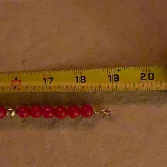 Vintage Napier Red & Gold-Tone Bead Necklace - Picture 7 of 7